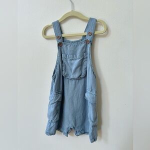 Zara Kids Blue Denim Short Overall Sz 2yrs Toddler Baby Boys